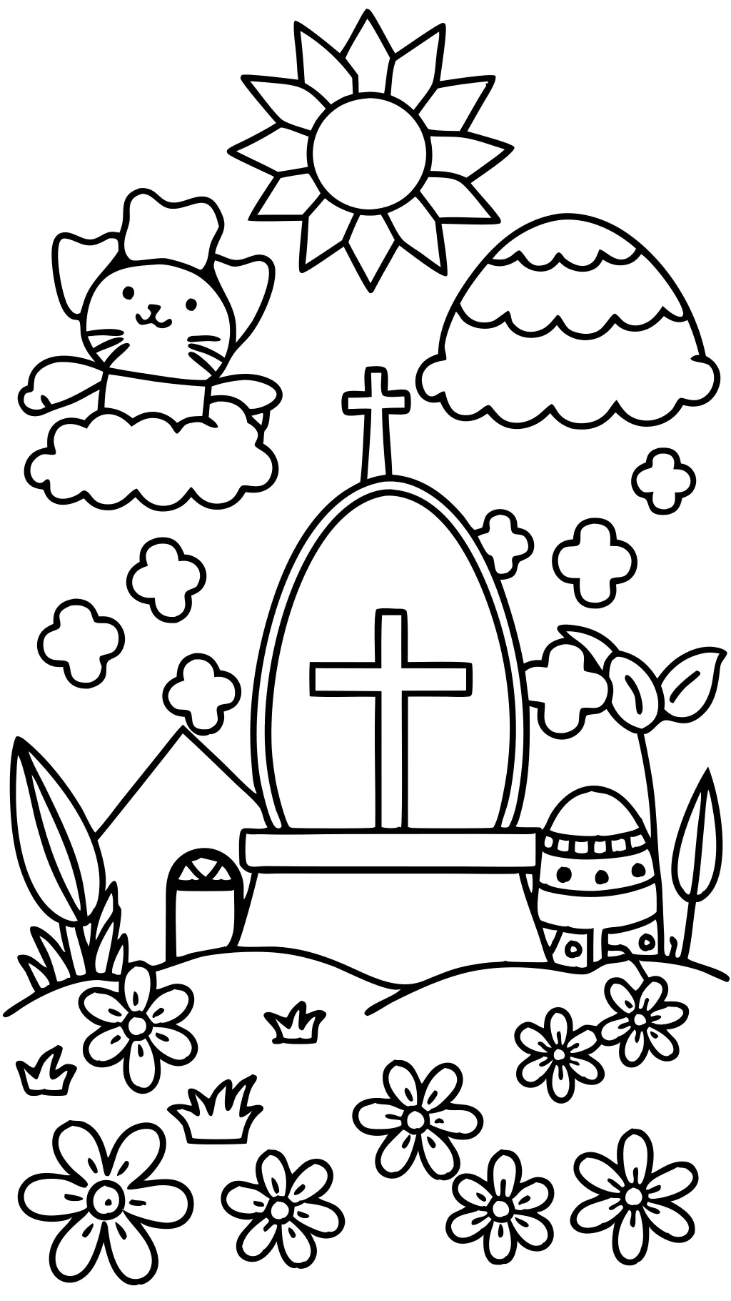 free christian easter coloring pages